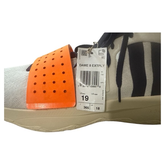 Adidas Mens Size 19 Dame 8 EXTPLY Red Orange Basketball Sneakers Shoes - Picture 7 of 7